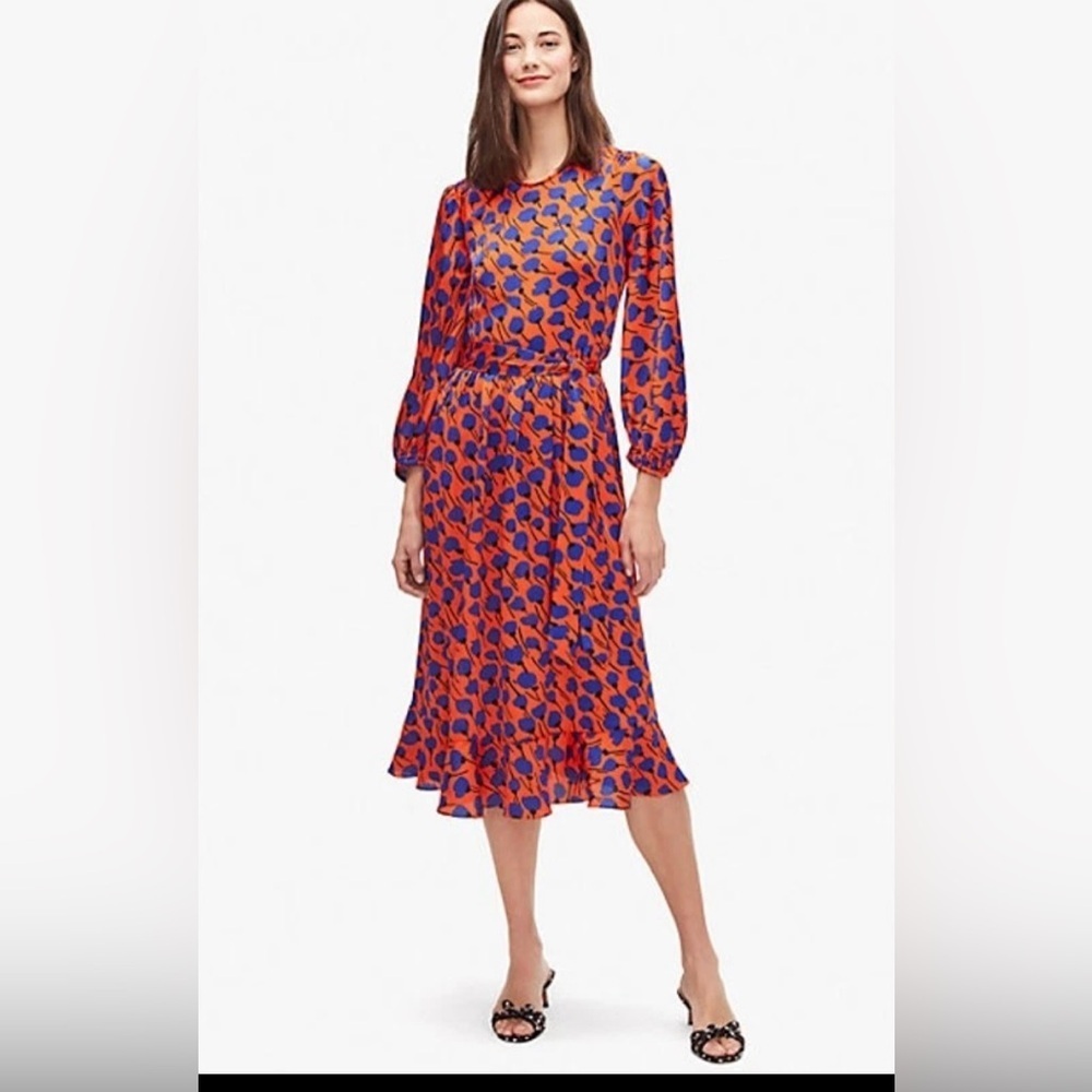 Kate spade poetic floral smocked dress size 4